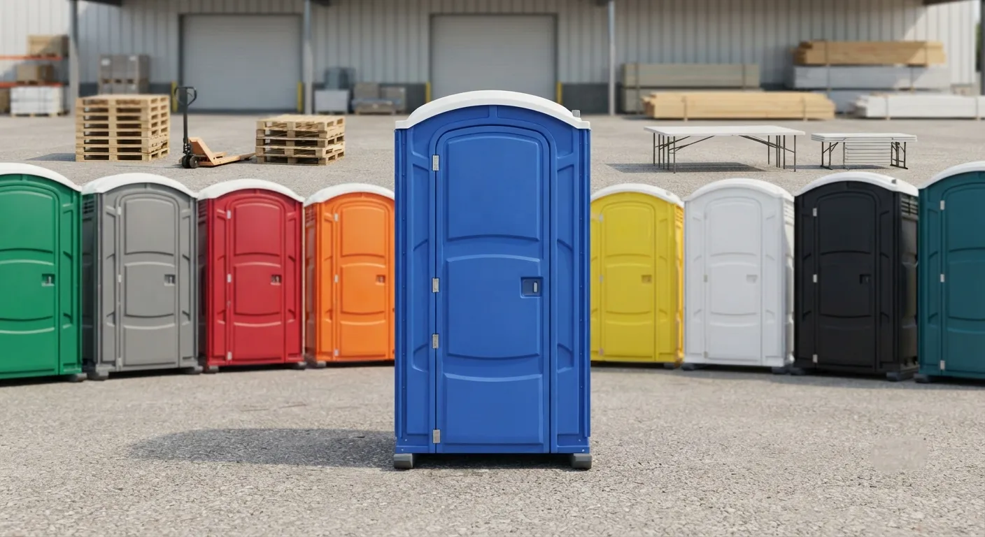 Portable restroom units delivered on a Madera, CA work zone